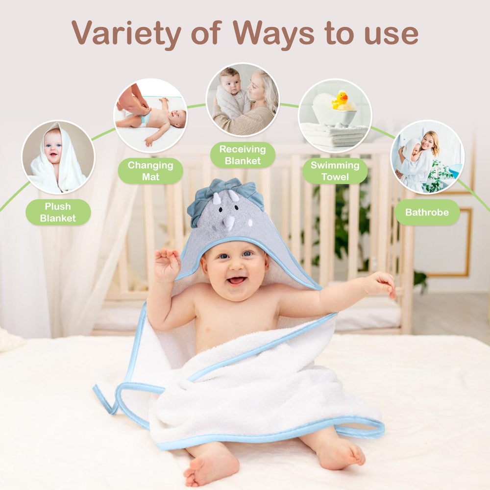 Mother's Choice hooded towel in premium cotton fabric for gentle skin