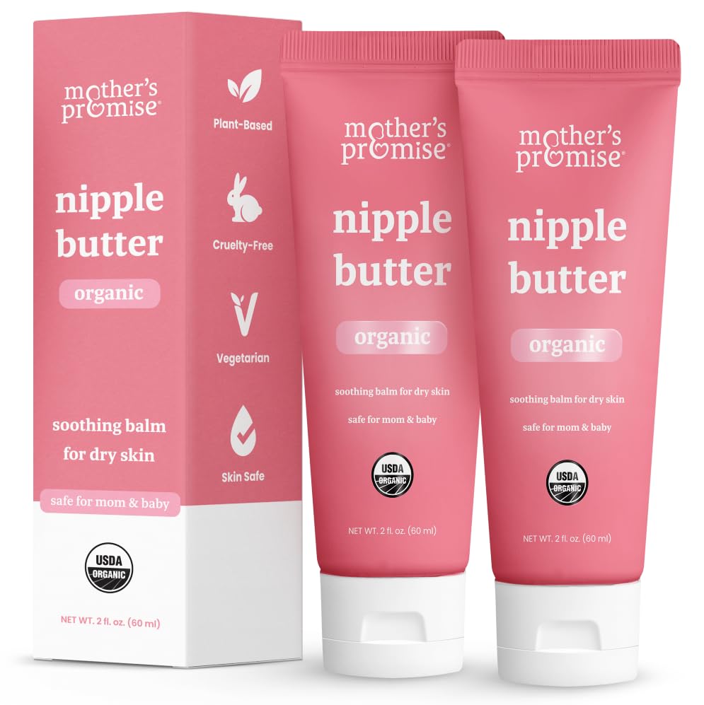 Mother's Promise organic nipple butter in tube eases nursing discomfort