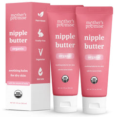 Mother's Promise organic nipple butter in tube eases nursing discomfort