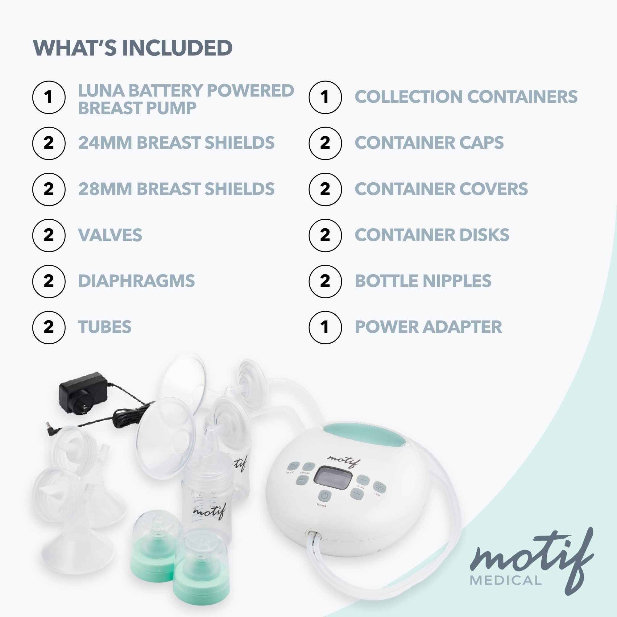 Motif Medical Luna weighs about 2 pounds for easy carrying.