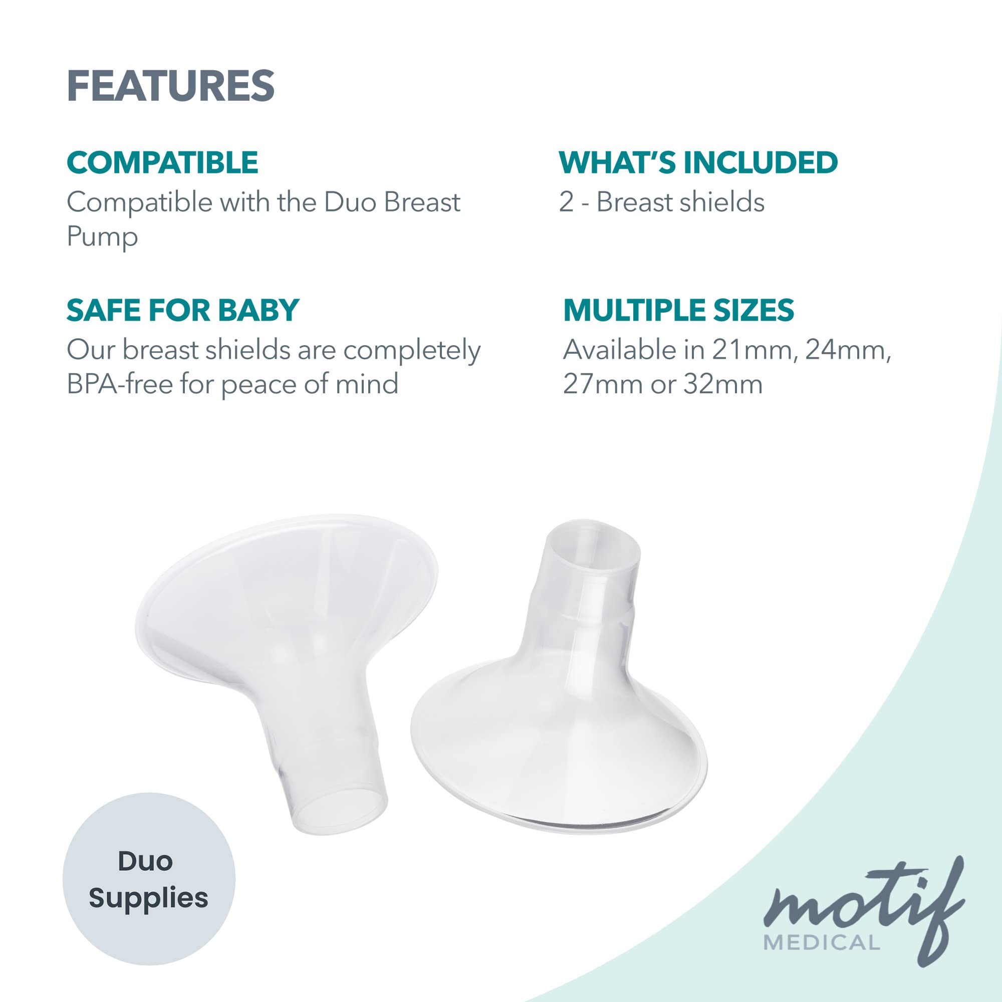 Motif Medical Duo flange rinse-ready, durable materials for repeated use.
