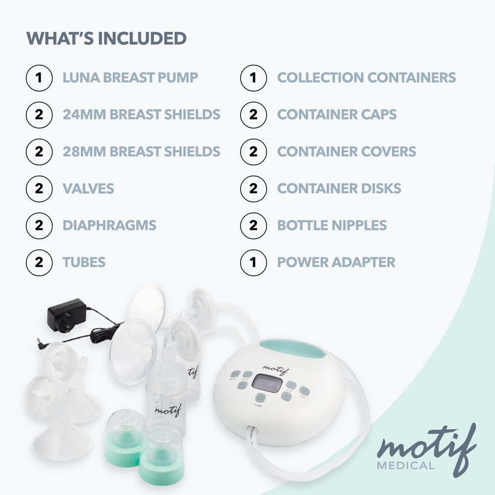 Motif Medical Luna built-in LED light for night-time pumping