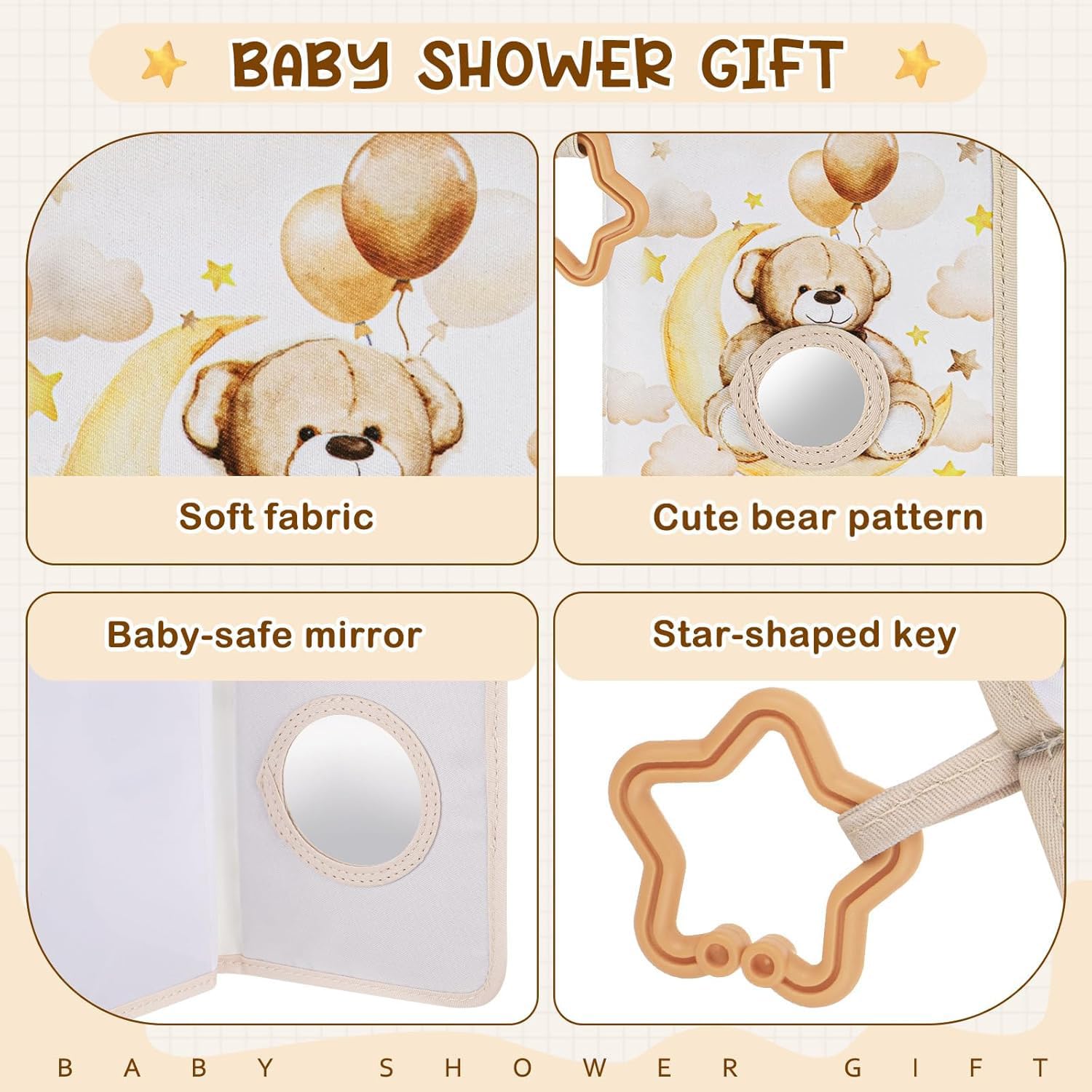 Compact 7.3 x 5.5 inch album fits cribs and strollers for on-the-go memories.