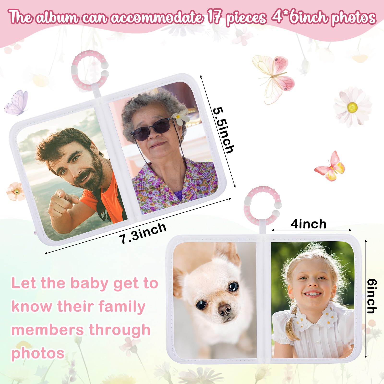 Motiskyy compact photo book holds up to seventeen photos for quick keepsake storage.