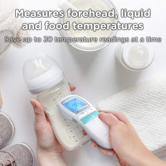 Motorola Care 3-in-1 no-touch thermometer LED indicator shows normal or high temperature at a glance.