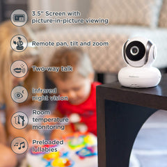 Camera front view of Motorola MBP36S-2 for live baby monitoring.
