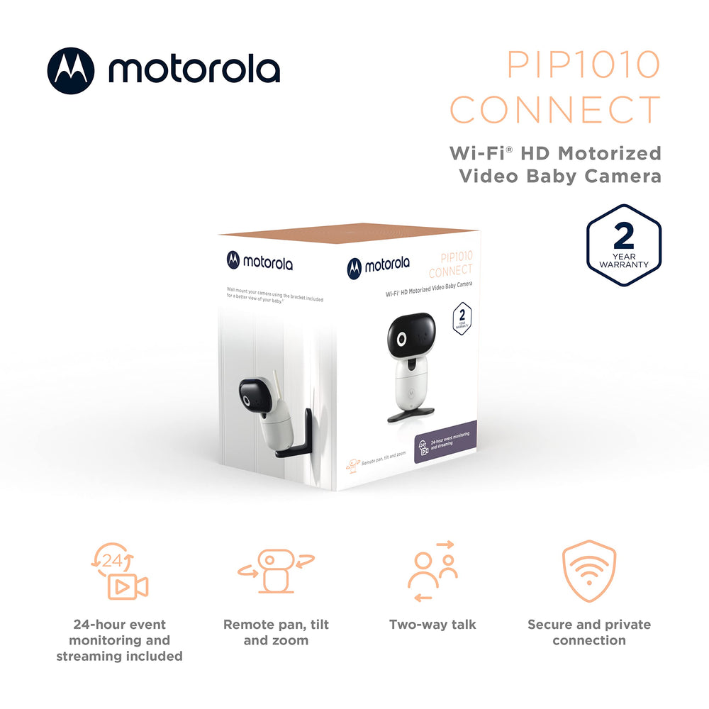Motorola Nursery two-way audio lets you soothe baby from another room.