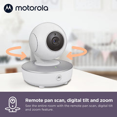 Motorola Nursery 5-inch touchscreen displays your baby's room clearly