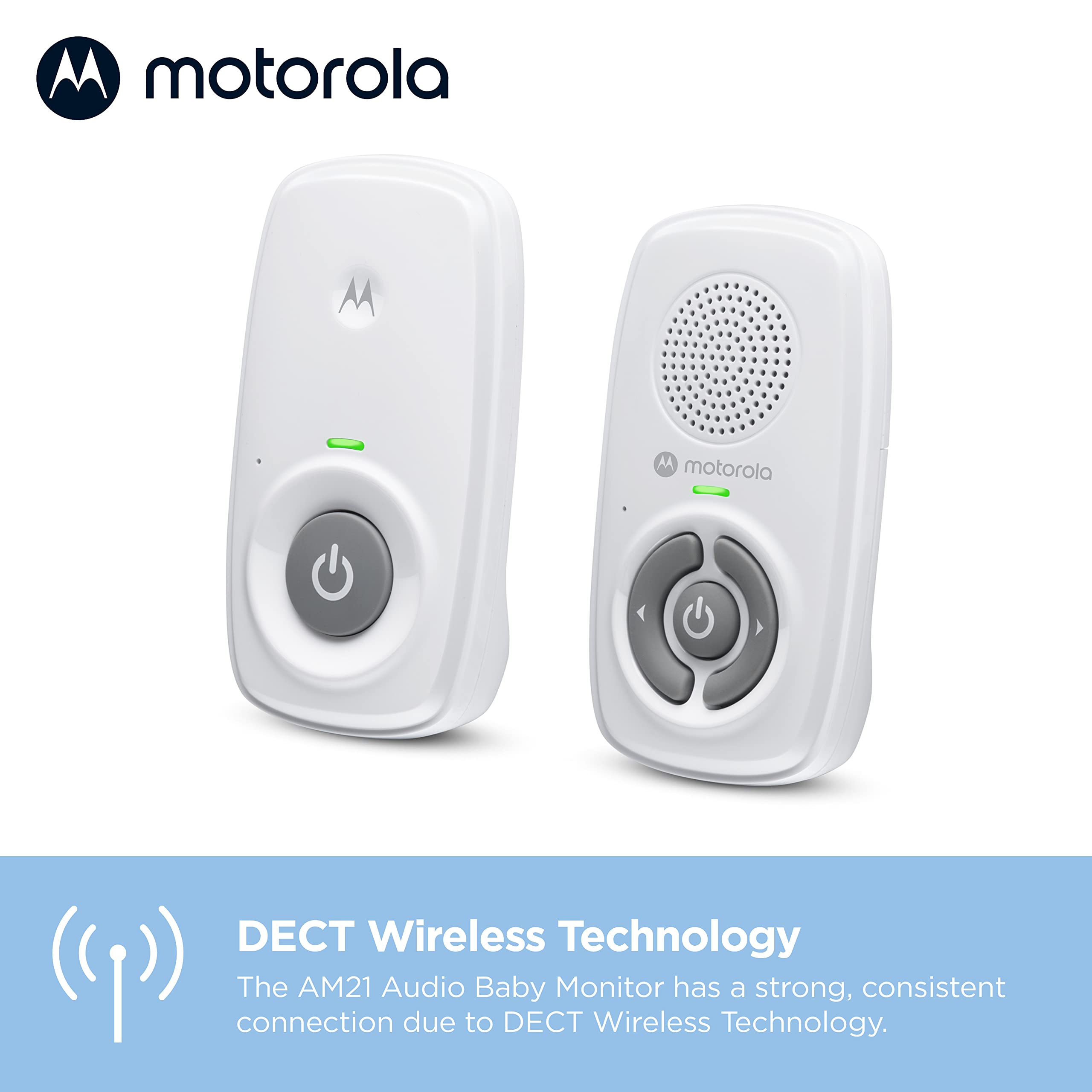 Motorola Nursery AM21 LED indicators display power and range status