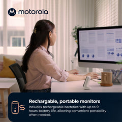 Motorola Nursery portable parent unit with intercom enables quick checks
