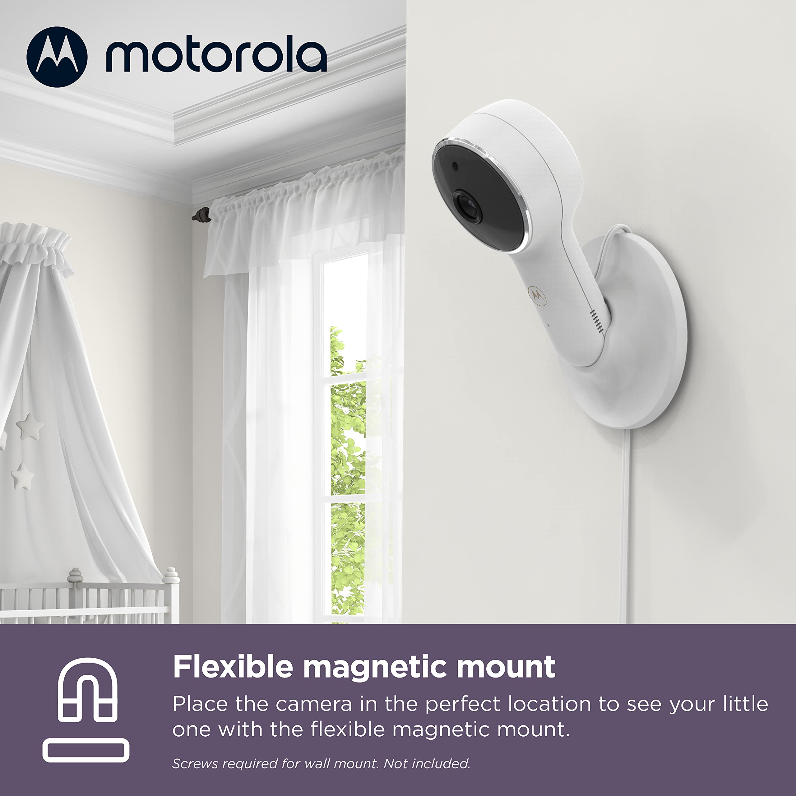 Motorola Nursery monitor app connectivity enables remote viewing on smartphones.