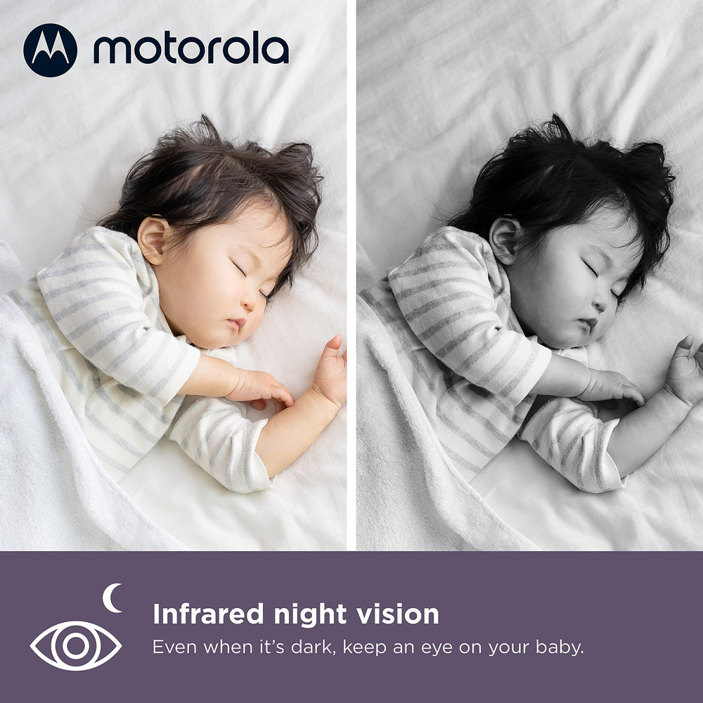 Motorola Nursery monitor night vision for clear viewing in low light.