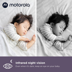 Motorola Nursery monitor night vision for clear viewing in low light.