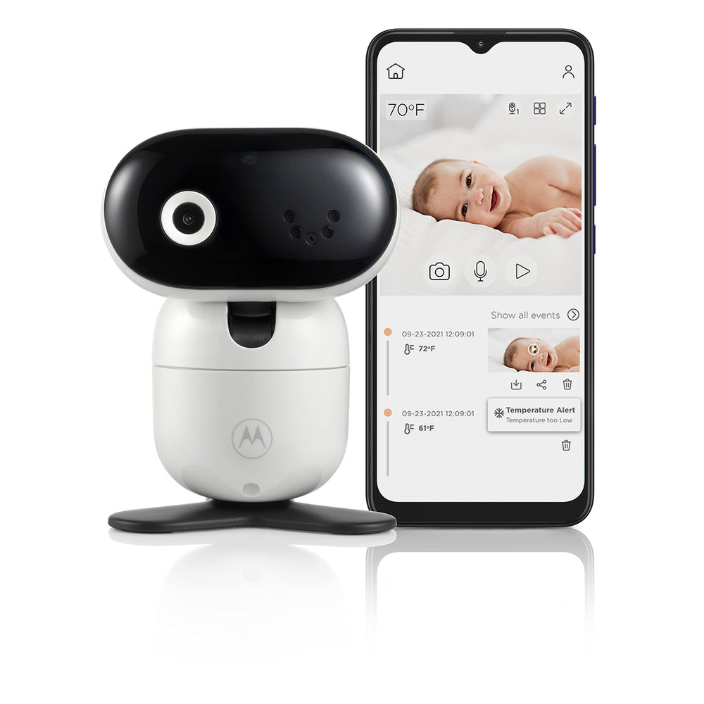 Motorola Nursery HD1080p camera delivers clear video for on-the-go monitoring.