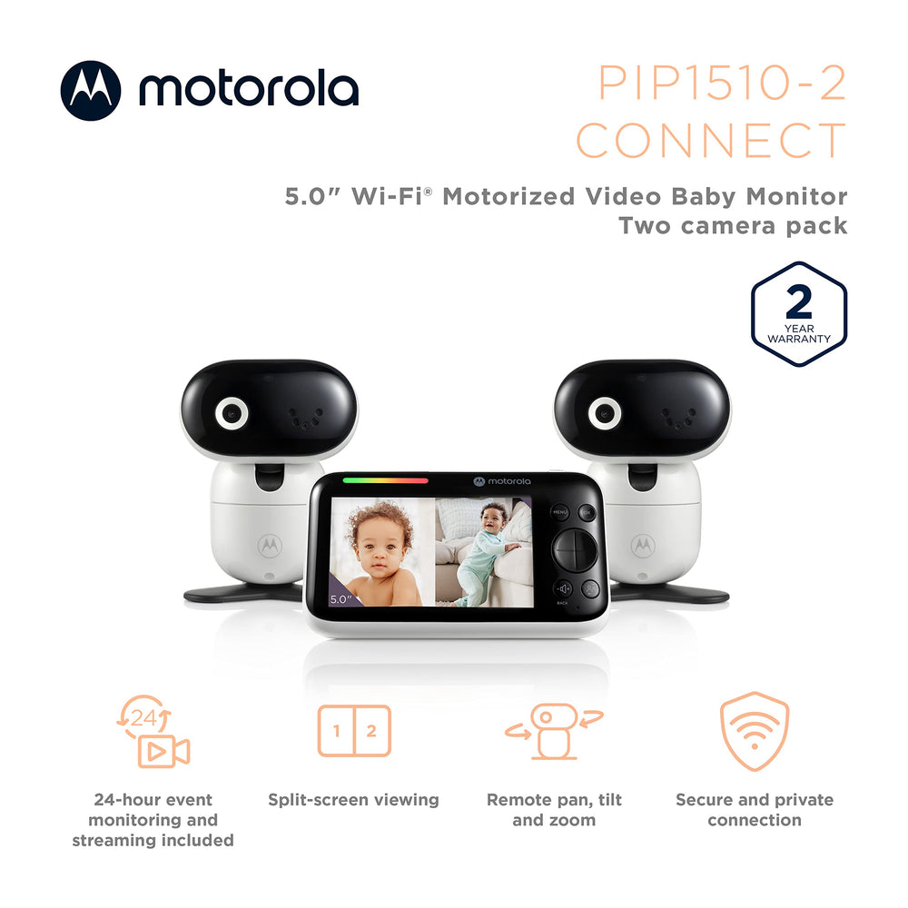 HD 1080p camera on Motorola Nursery Monitor for clear nighttime video