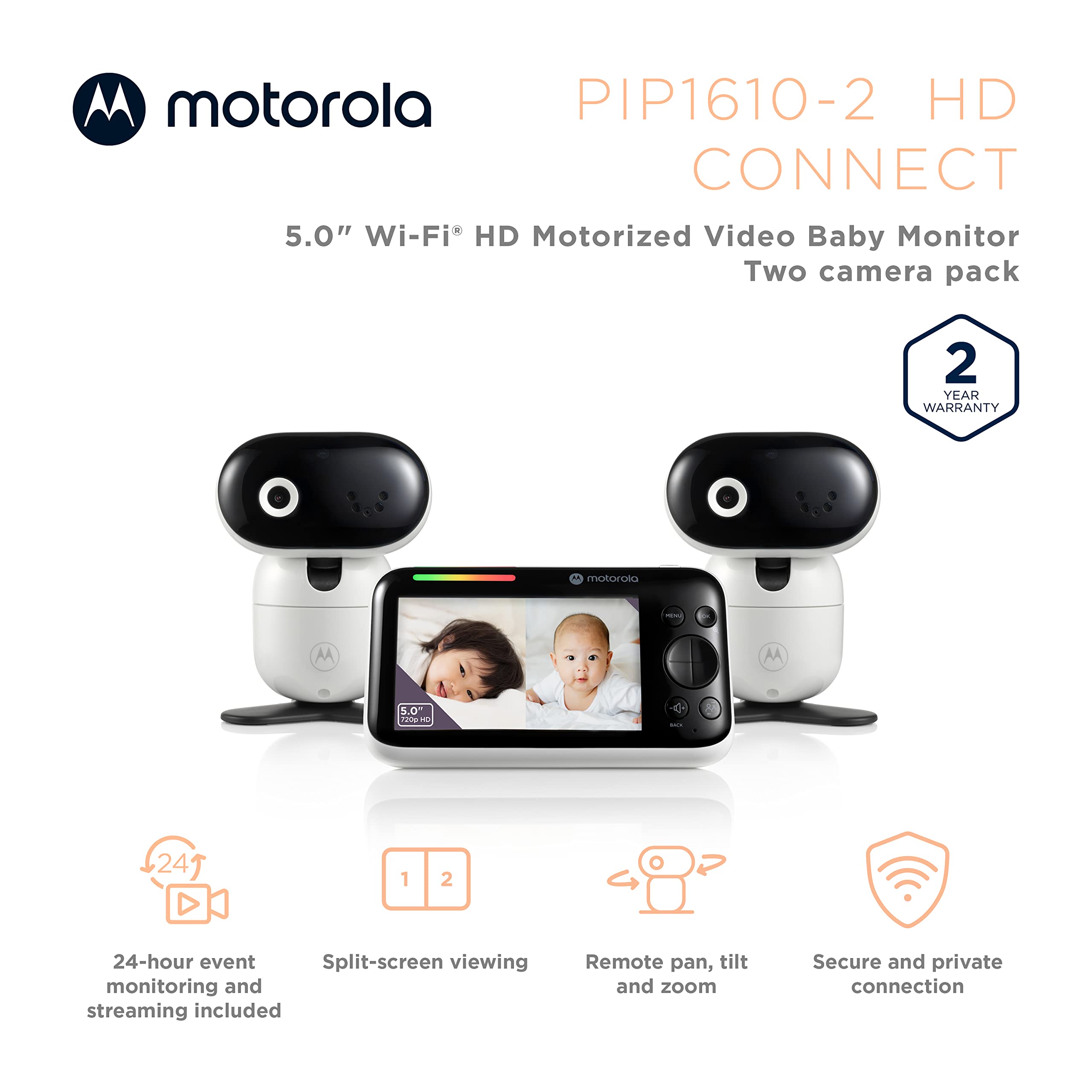 Motorola Nursery Monitor remote PTZ control adjusts view from afar