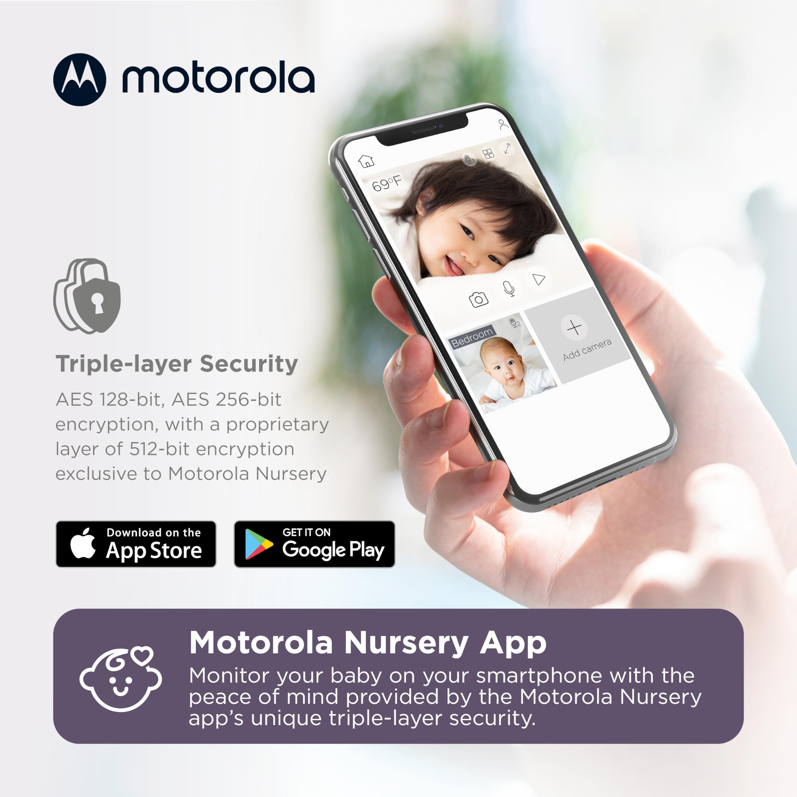 Motorola Nursery Monitor two‑way audio for reassurance and talkback