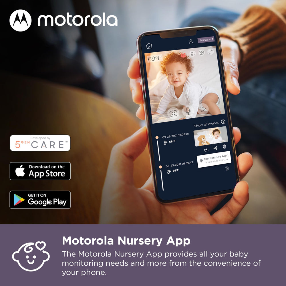 Motorola Nursery night vision helps monitor the nursery in low light