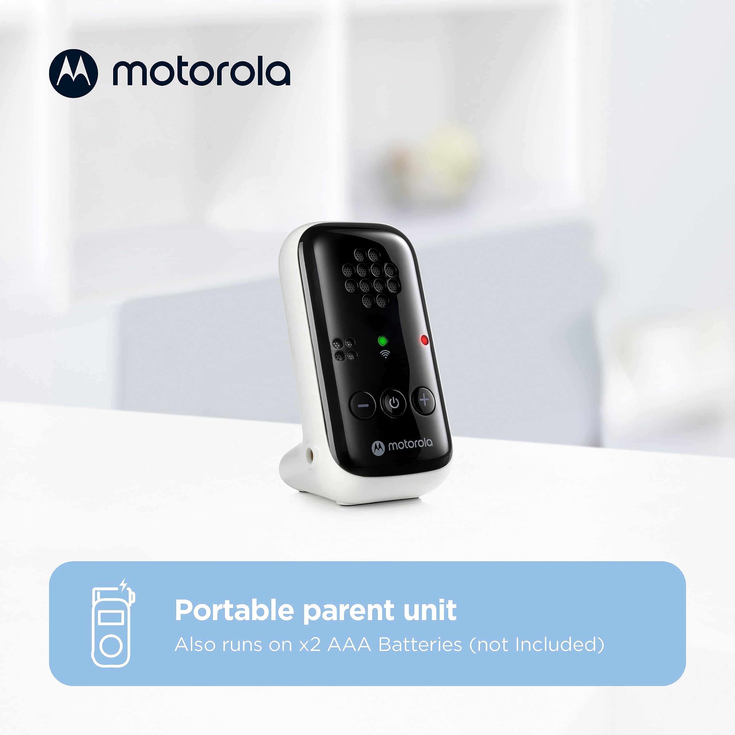 Motorola Nursery PIP10 secure-encryption ensures private audio transmission for peace of mind.