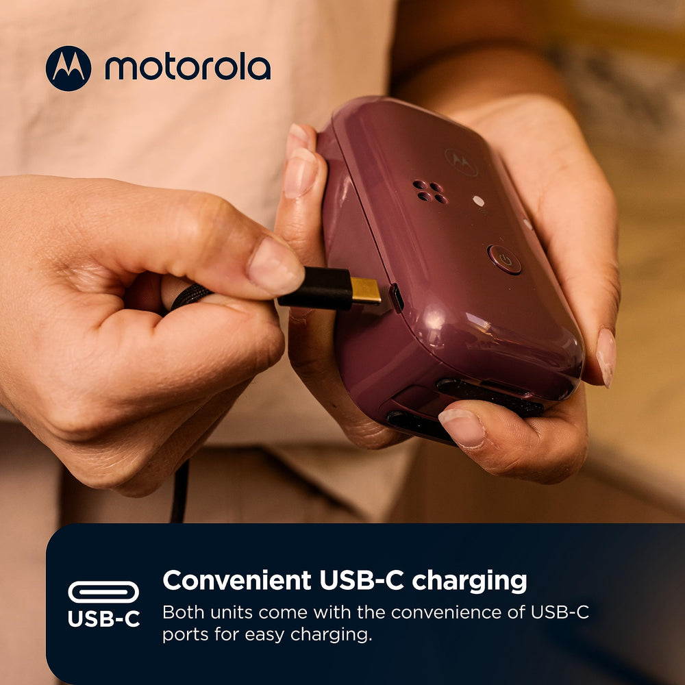 Motorola Nursery PIP12 batteries and USB-C cables support cordless use