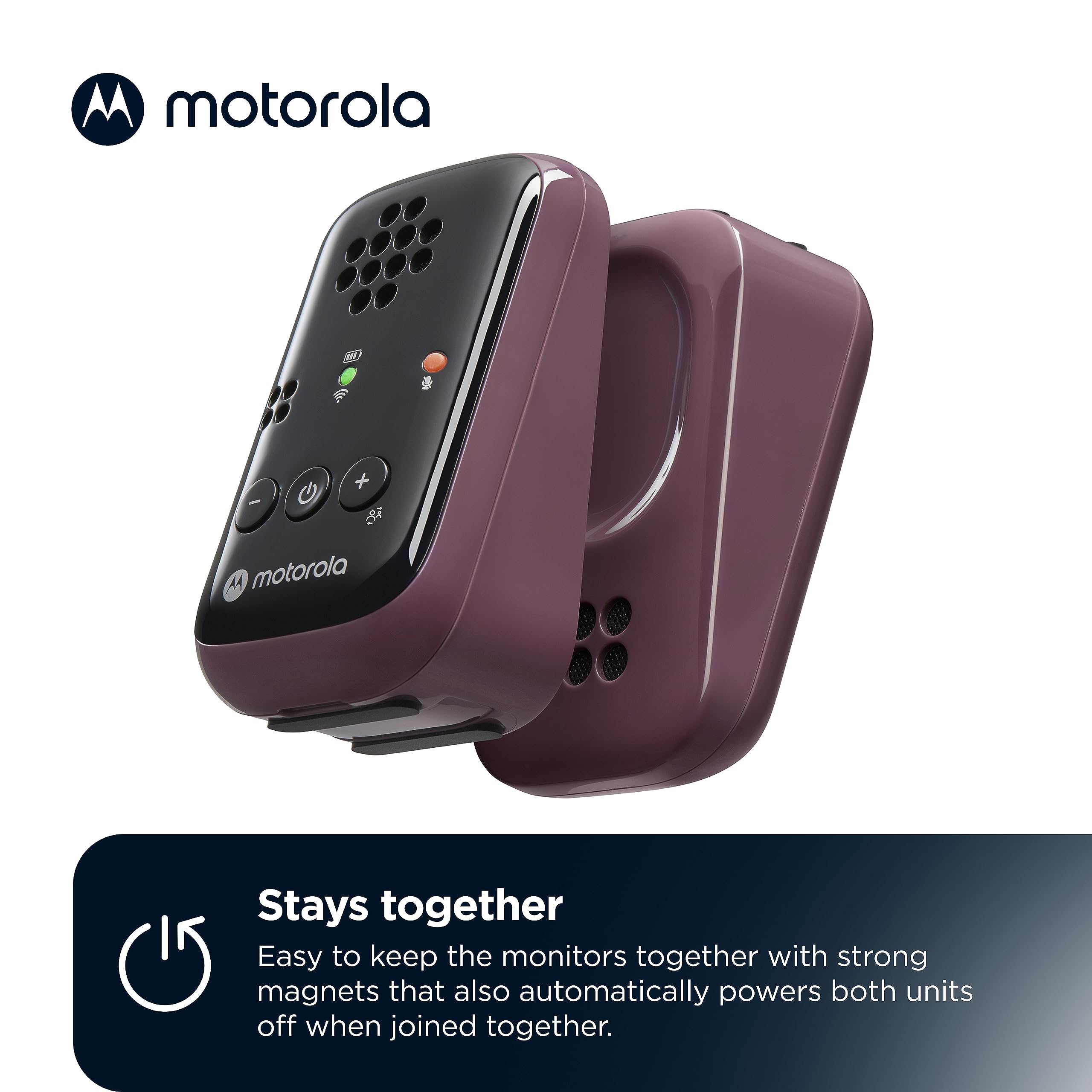 Motorola Nursery PIP12 handheld unit enables portable monitoring away from home