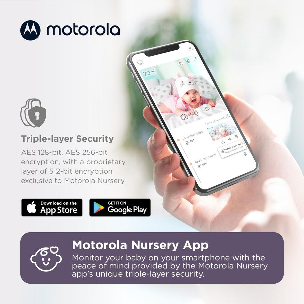 Motorola Nursery PIP1500 temperature sensor helps you track room comfort.