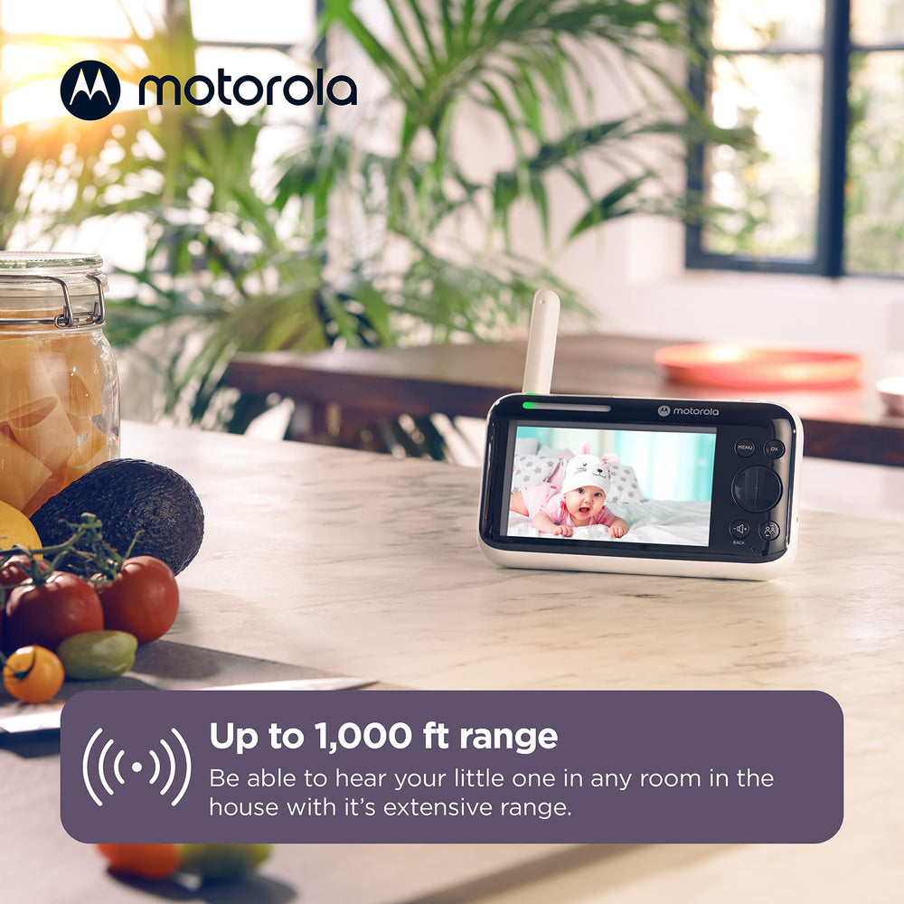 Motorola Nursery PIP1500 Wi-Fi connection lets you monitor securely from anywhere.