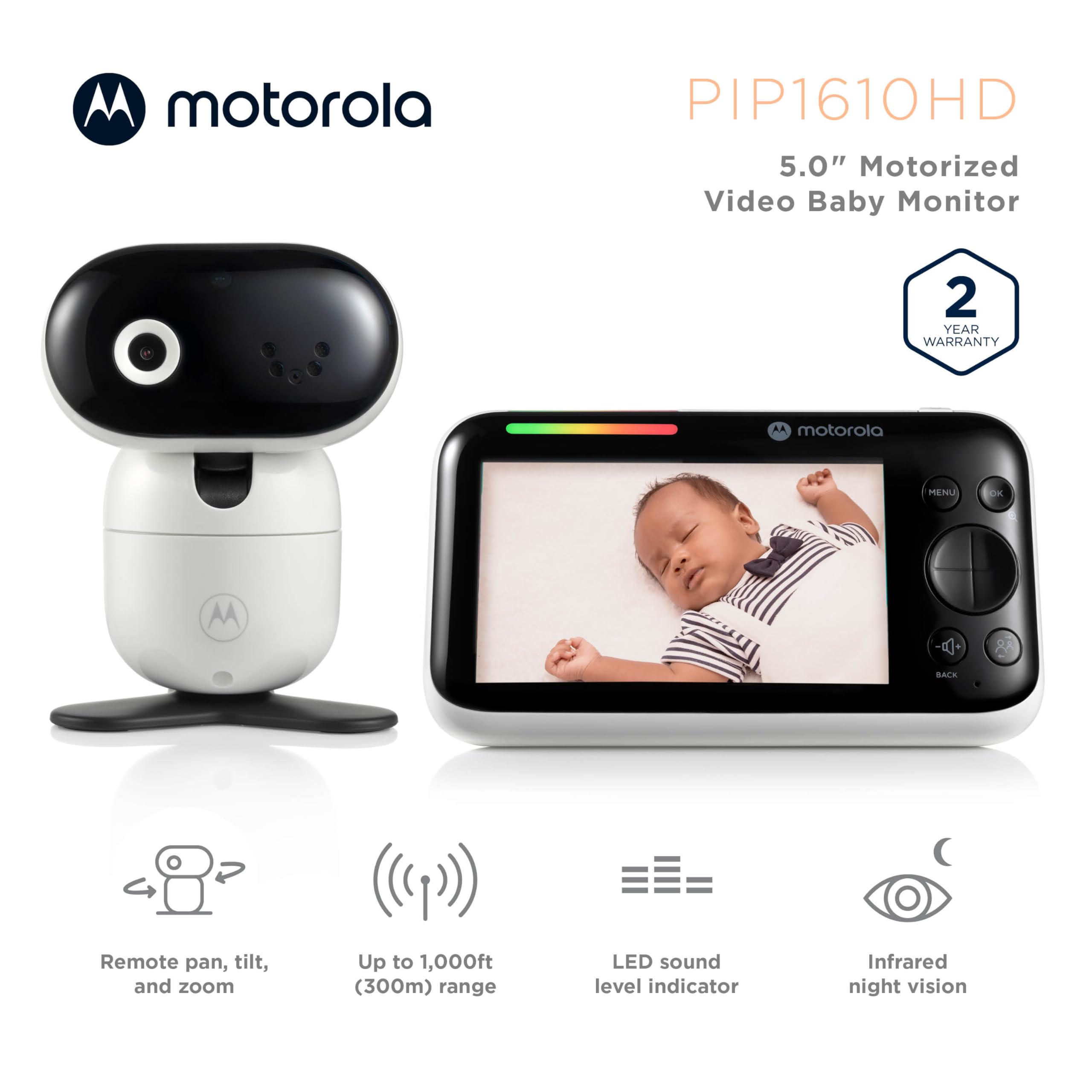 Motorola Nursery private connection provides secure, app-free monitoring.