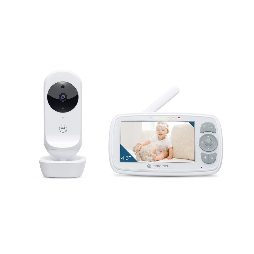 Motorola Nursery room camera remote offering a clear birdseye view of the nursery