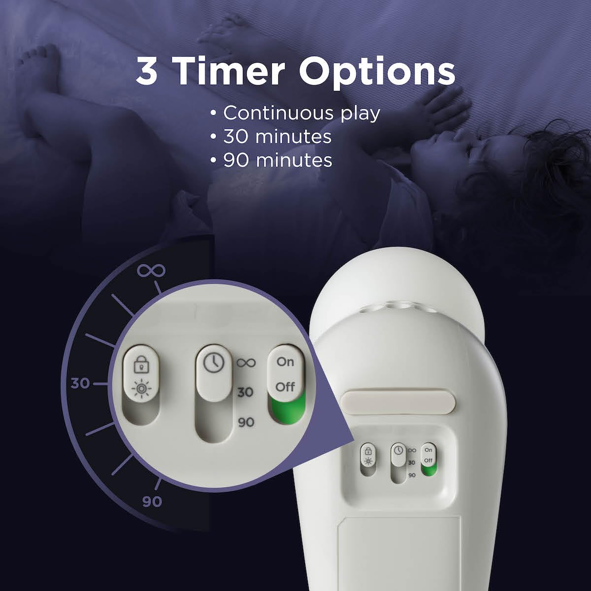 Motorola Nursery S1 multicolor nightlight creates cozy, kid-friendly illumination.