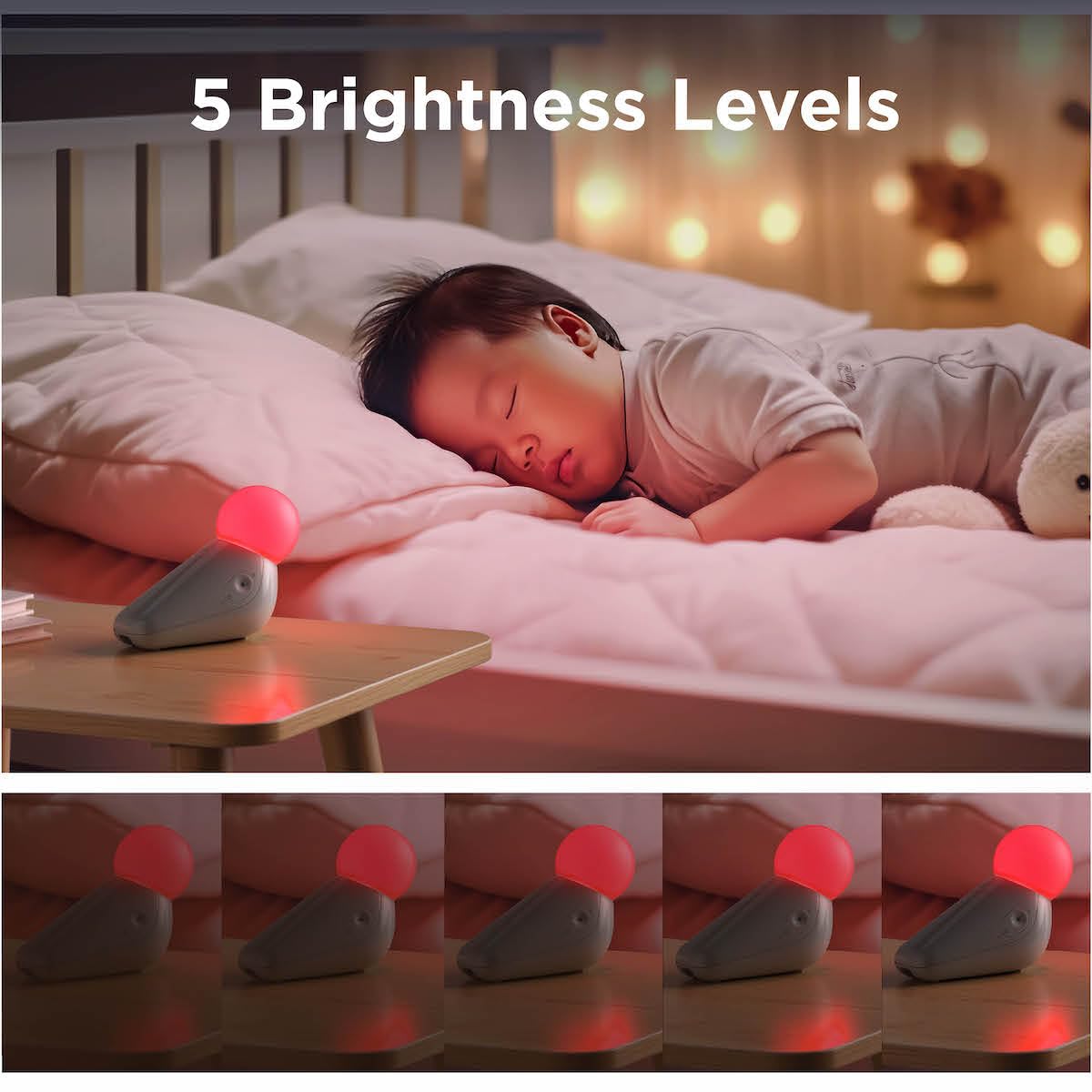 Motorola Nursery S1 USB charging keeps power convenient on trips.