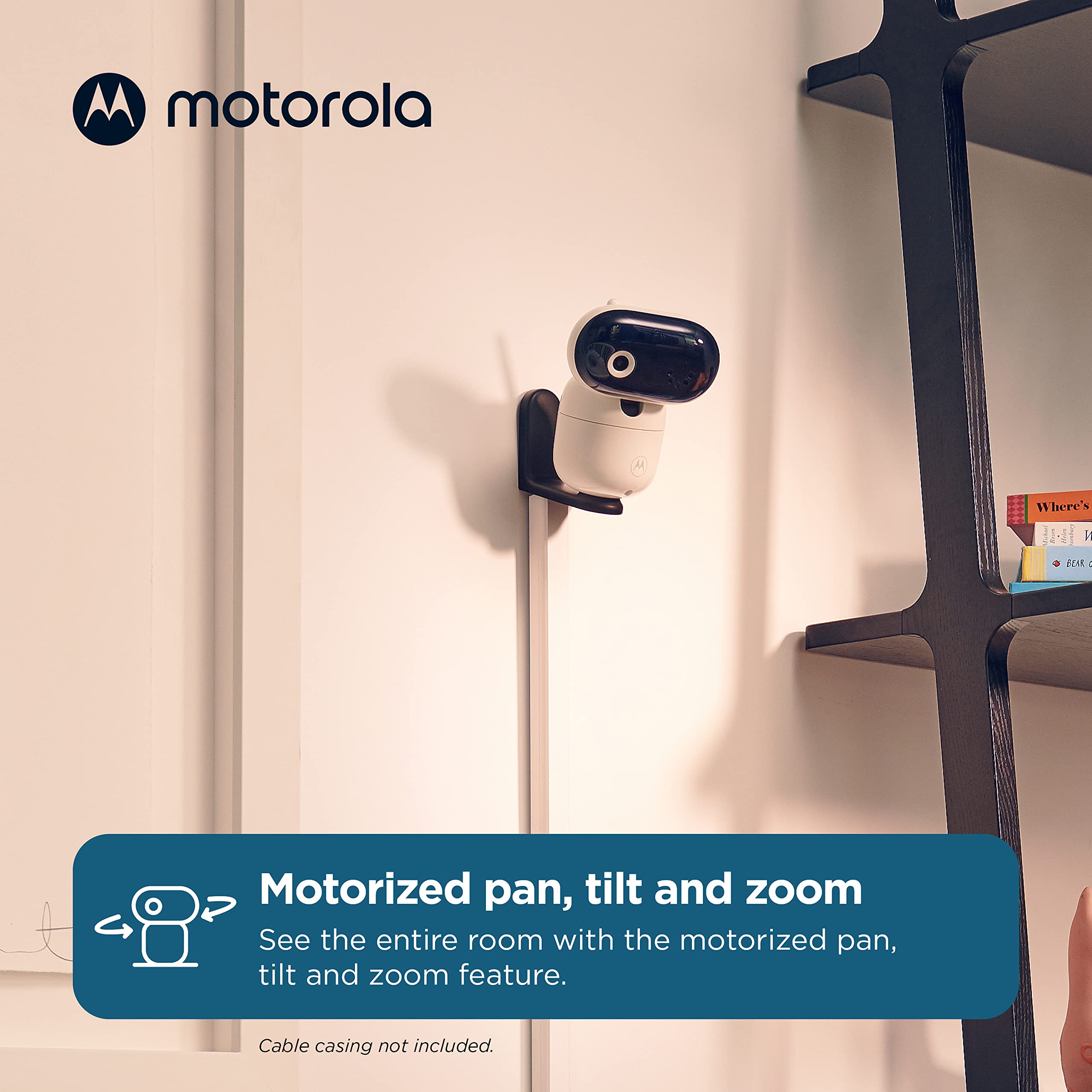 Motorola Nursery temperature sensor display helps track the baby's room conditions.