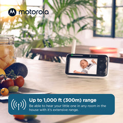 Motorola Nursery two-way audio enables parent-child reassurance.