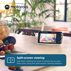 Motorola Nursery 5-inch screen keeps baby visuals easy to monitor.