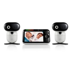 Motorola Nursery video monitor front view with dual cameras for secure monitoring.