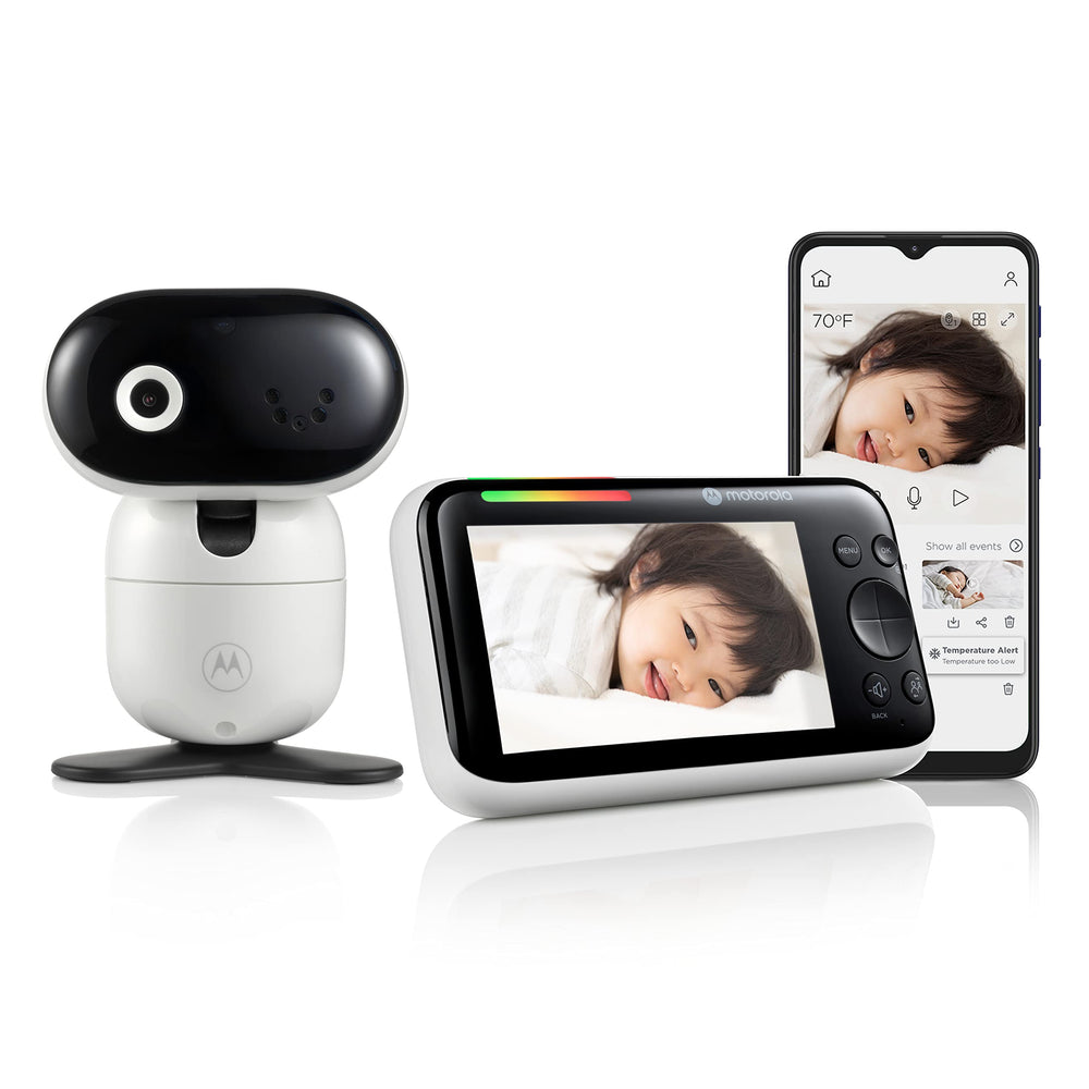 Motorola Nursery wifi-baby-monitor-5inch-screen: clear viewing on a bright display for quick checks.