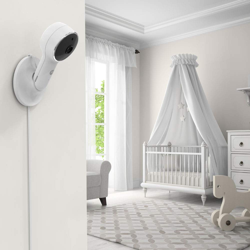 Motorola VM64 compact design fits neatly on a dresser or nightstand.