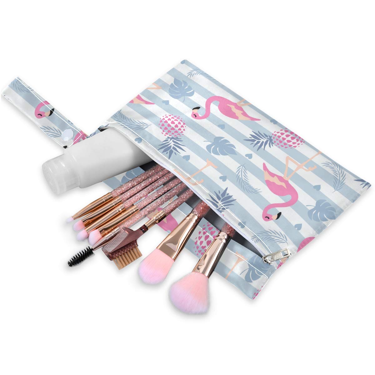 Moudou Flamingo wet dry bag big closed with zipper to contain moisture and odor.
