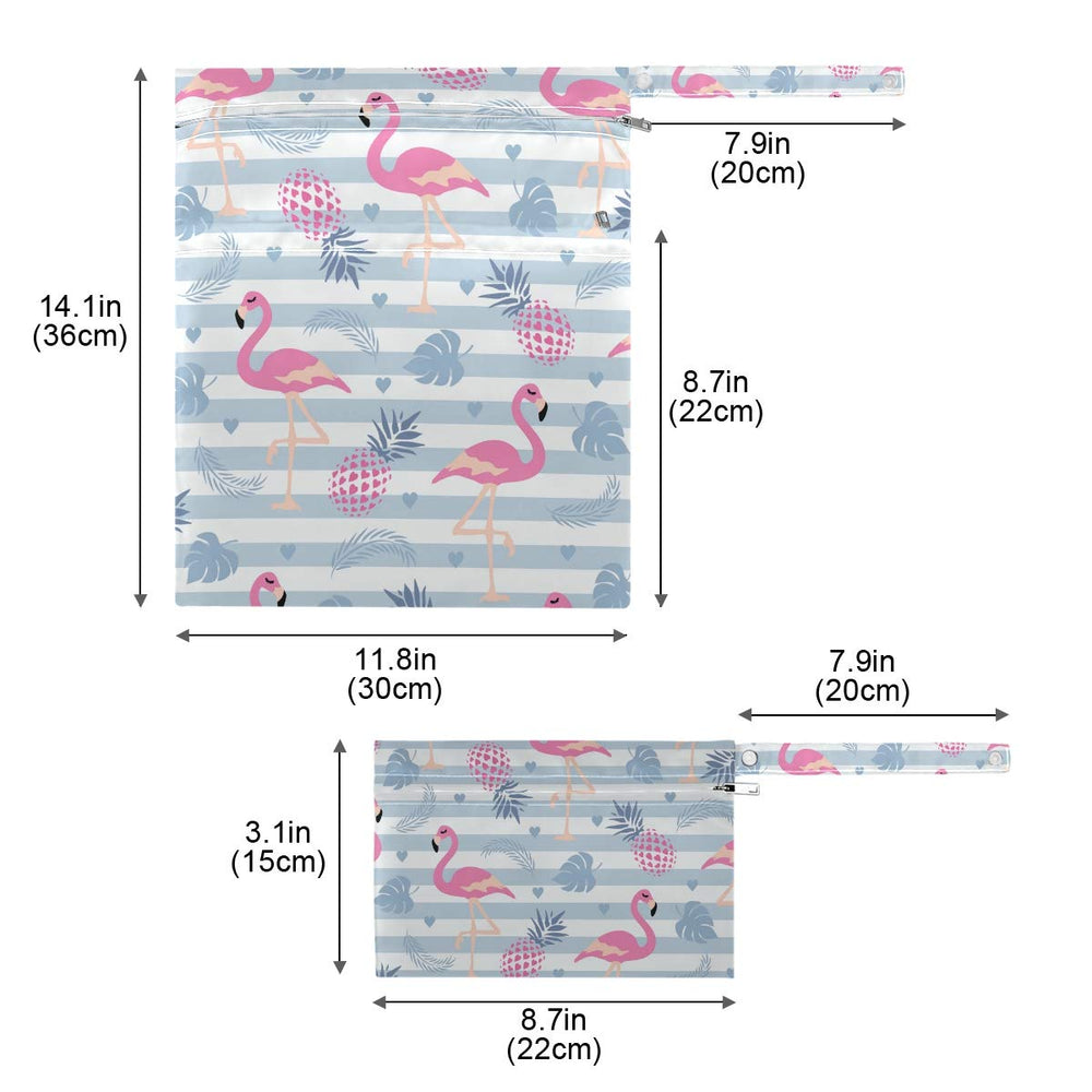 Moudou Flamingo wet dry bag ideal for travel and beach days.