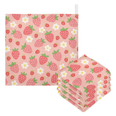 Moudou Strawberry washcloths 12x12 inch for gentle newborn bathing