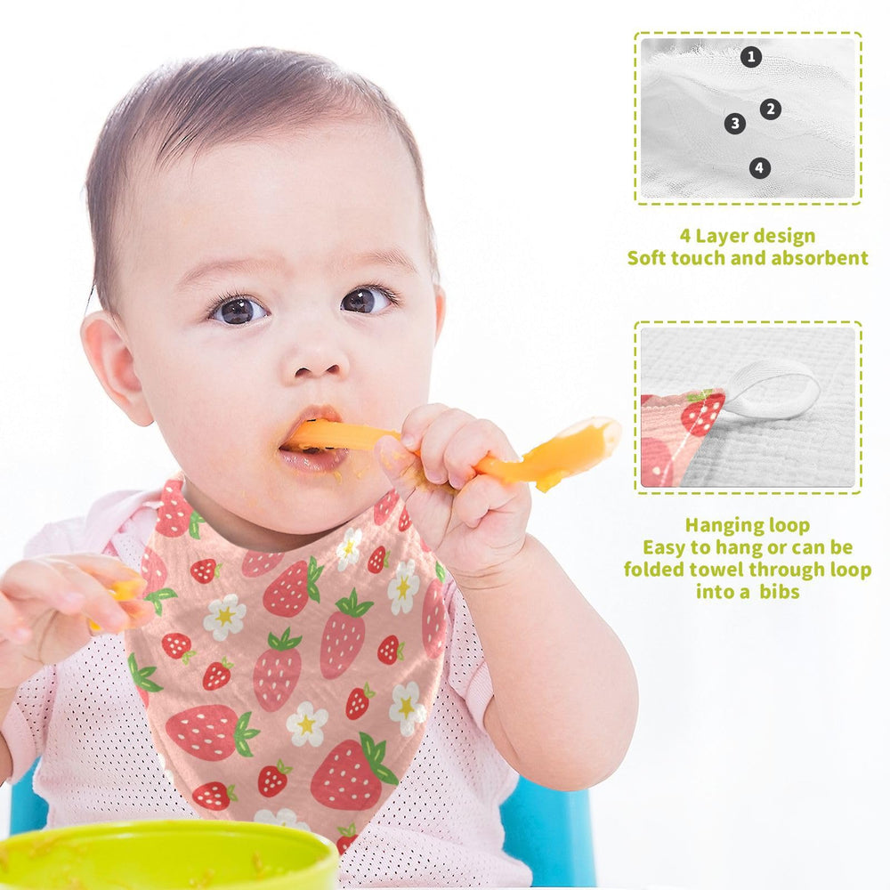 Moudou Strawberry washcloth ideal for baby bath routines