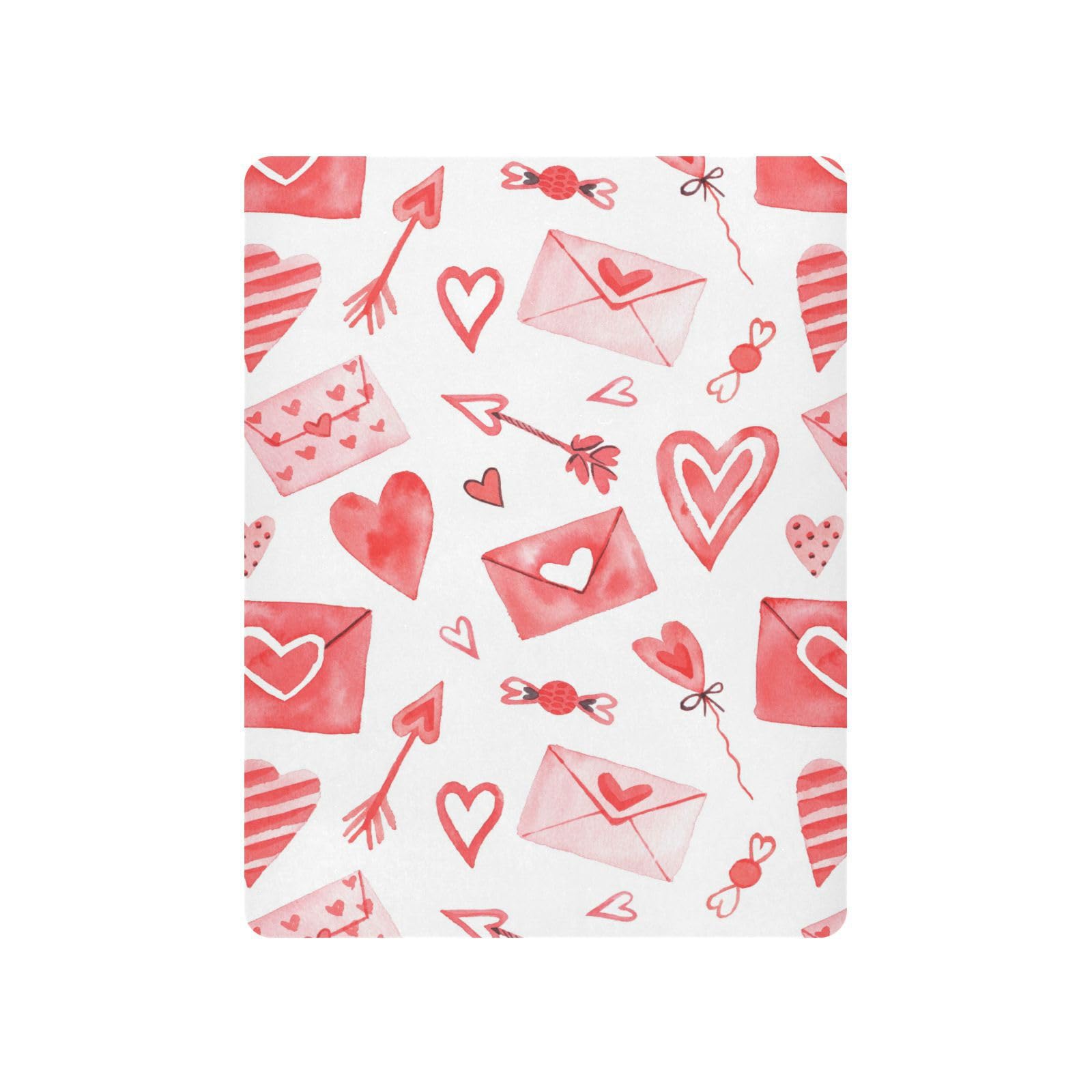 Moudou Valentine's heart crib sheet in breathable material for comfort.