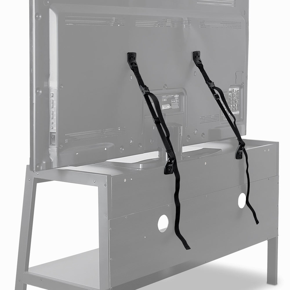 Mount-It! safety straps TV attachment highlights secure mounting for entertainment setup.