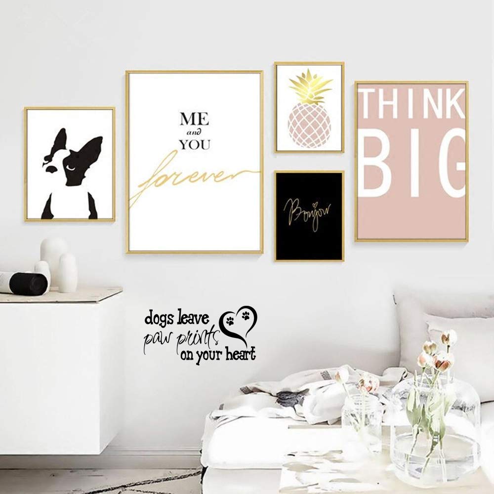 MOVANKRO paw prints wall decal for kids' rooms, playful decor.