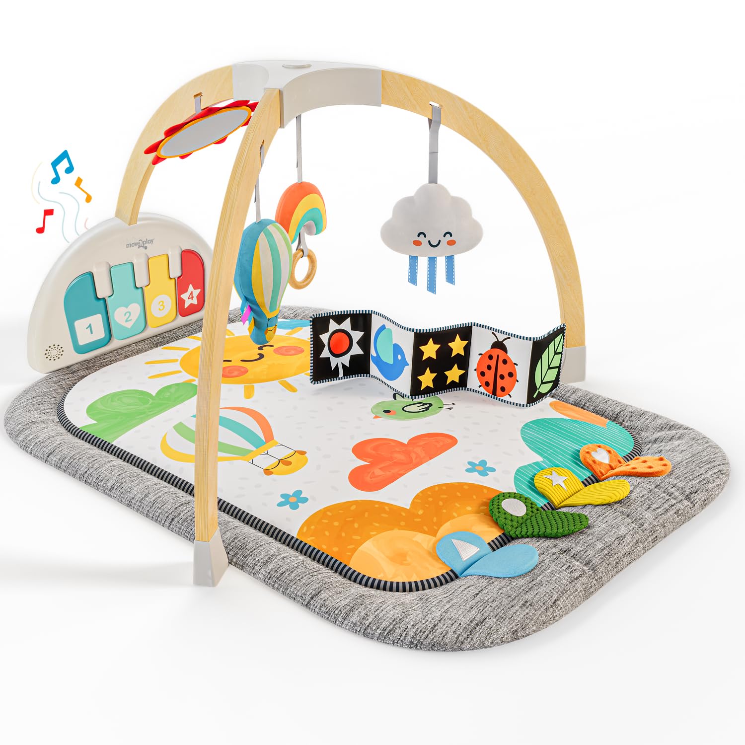 Move2Play kick piano with 30 melodies invites early musical exploration