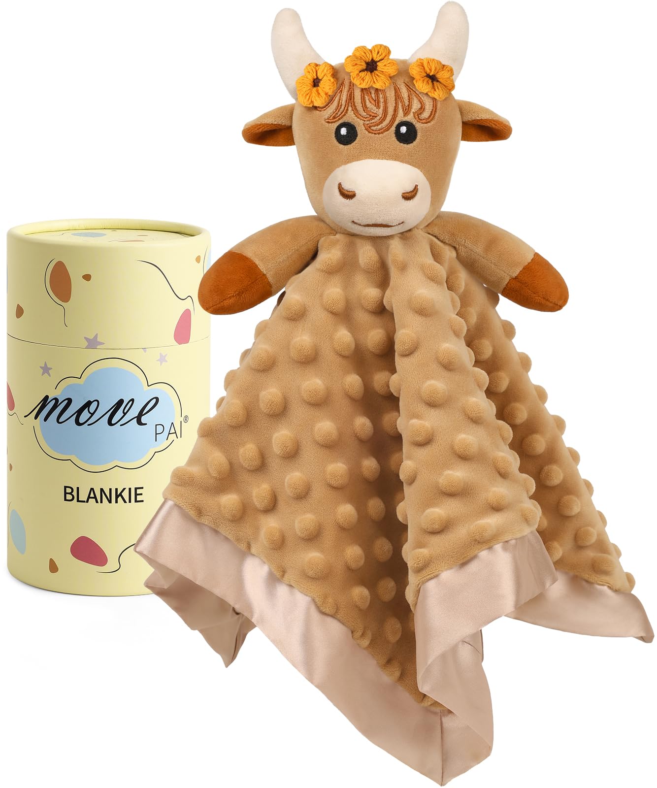 MOVEPAI Highland cow security blanket for soothing nap time