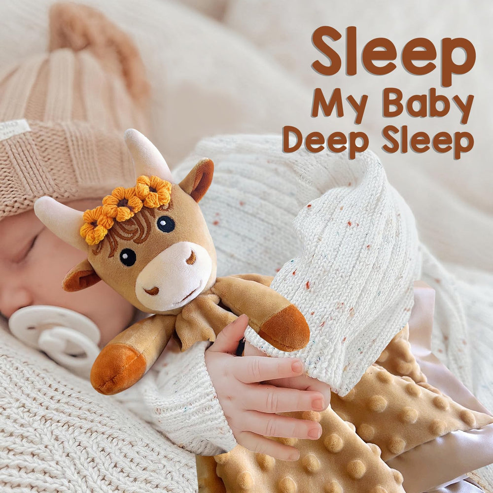 MOVEPAI ultra-soft microfiber lovey for newborn cuddles