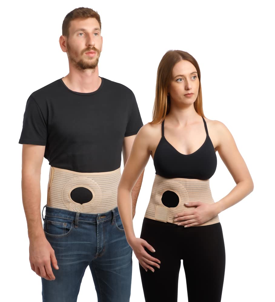 Movibrace ostomy belt supports the appliance to prevent pulling.