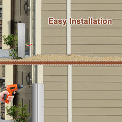 Moxweyeni corner guard shielding siding edge during lawn care and weed whacking.