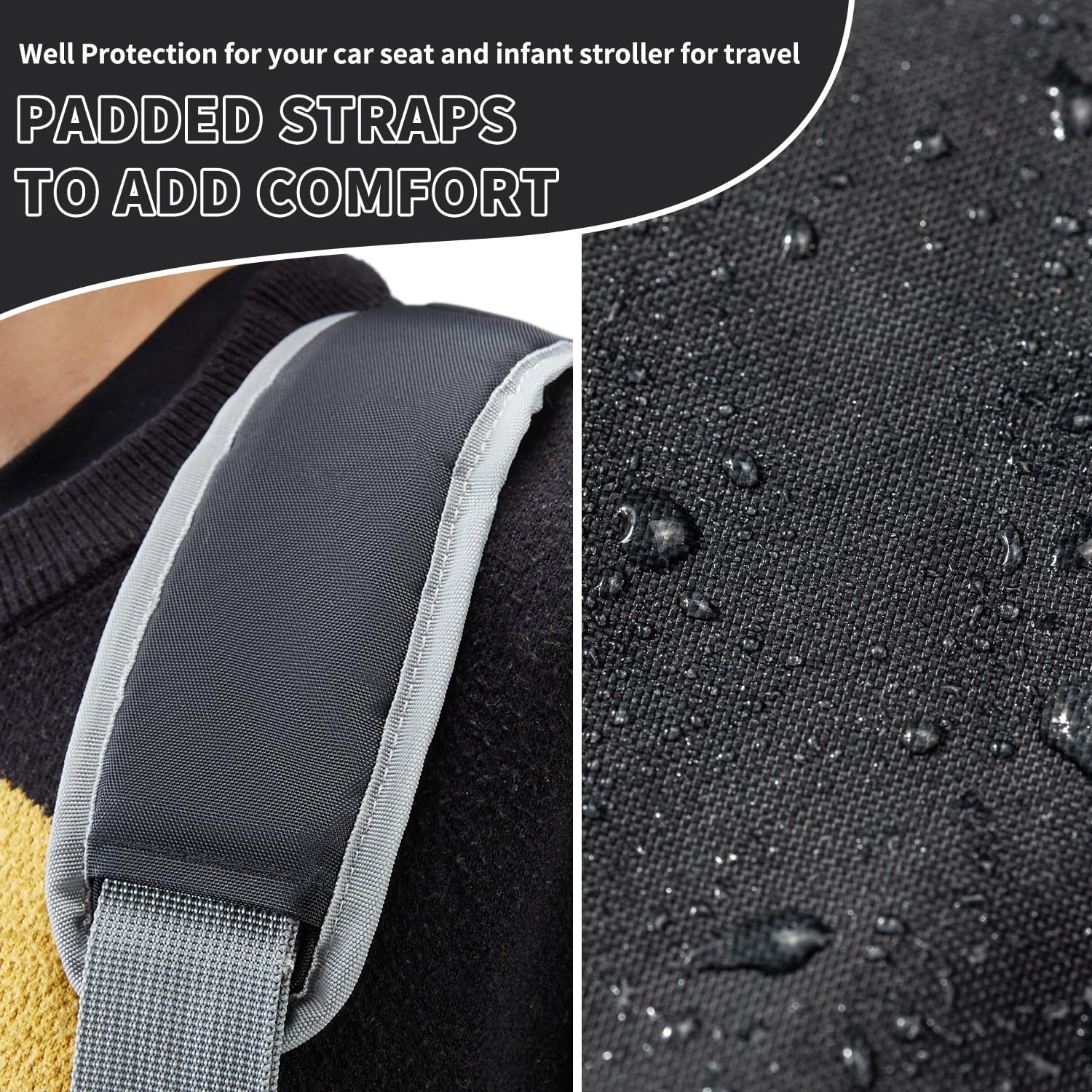 MYQ MOYAQI backpack-style carry provides hands-free mobility through terminals